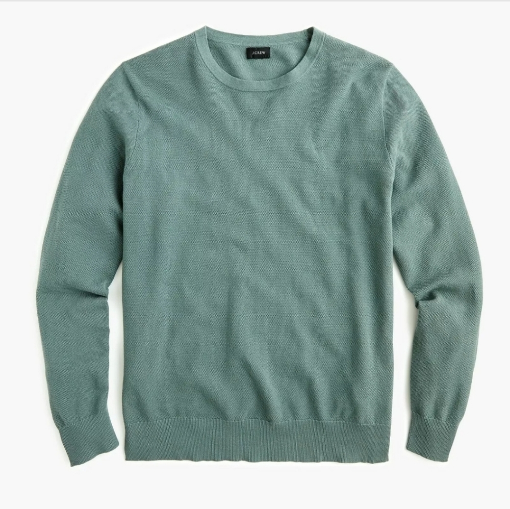 J. Crew Men Cashmere Cotton Sweater Green Blue 2XL